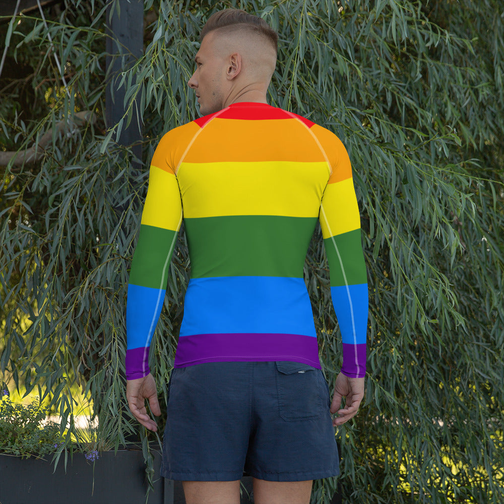 Men's Rainbow Pride Rash Guard