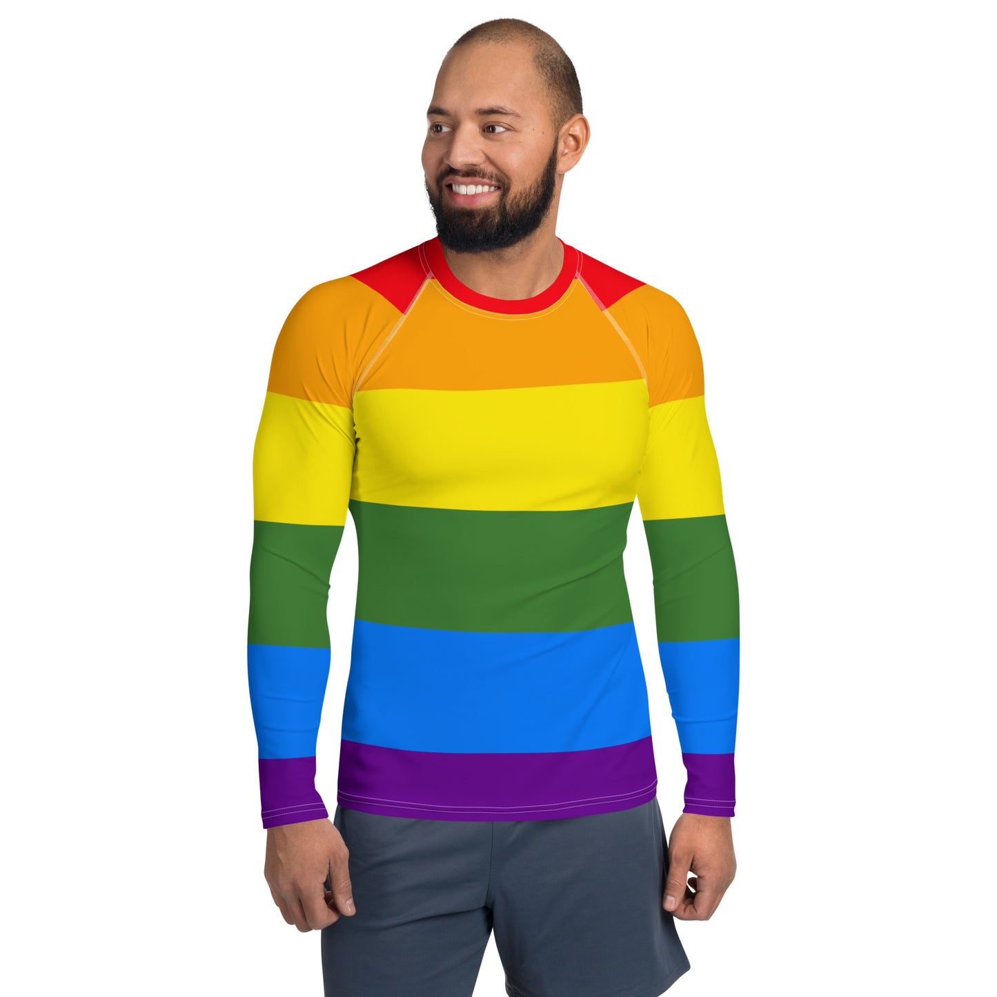 Men's Rainbow Pride Rash Guard