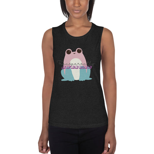 Transparently Awesome Slim Fit Gender Neutral Muscle Tank
