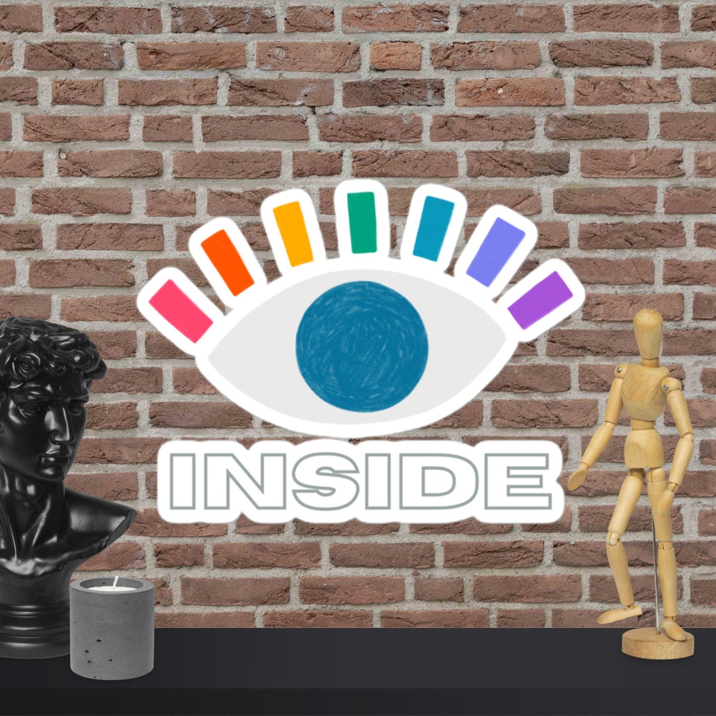 Look Inside pride sticker