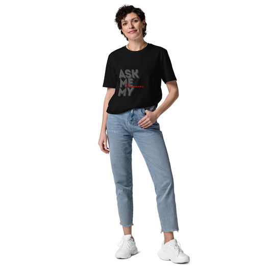 Ask Me My Pronouns Gender Neutral organic cotton t-shirt